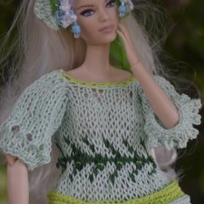 Платье и кокошник для Барби "Аленушка".