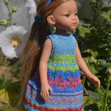 Платье и венок  для волос для куклы Paola Reina "Июньское"