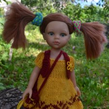 Платье, жилет, сумка  для куклы Paola Reina "Аришка ".