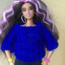 Пуловер для Барби "Королевский синий"
