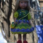 Платье и сумочка   для куклы Vestida de Azul, для куклы 28 см