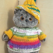 Свитер и шапочка для Басика 25 см.