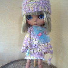 Комплект одежды для куклы Блайз ( Blythe). "Зефирка"