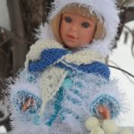 Шуба, шапка и шаль  для куклы Paola Reina