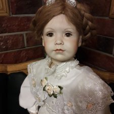 Фарфоровая кукла " Папина дочка" от Marilyn Bolden.