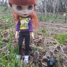 Алиса и такс Олли на прогулке. +Шародавики