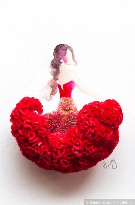 Рисунки из цветов и акварели от Лимзи