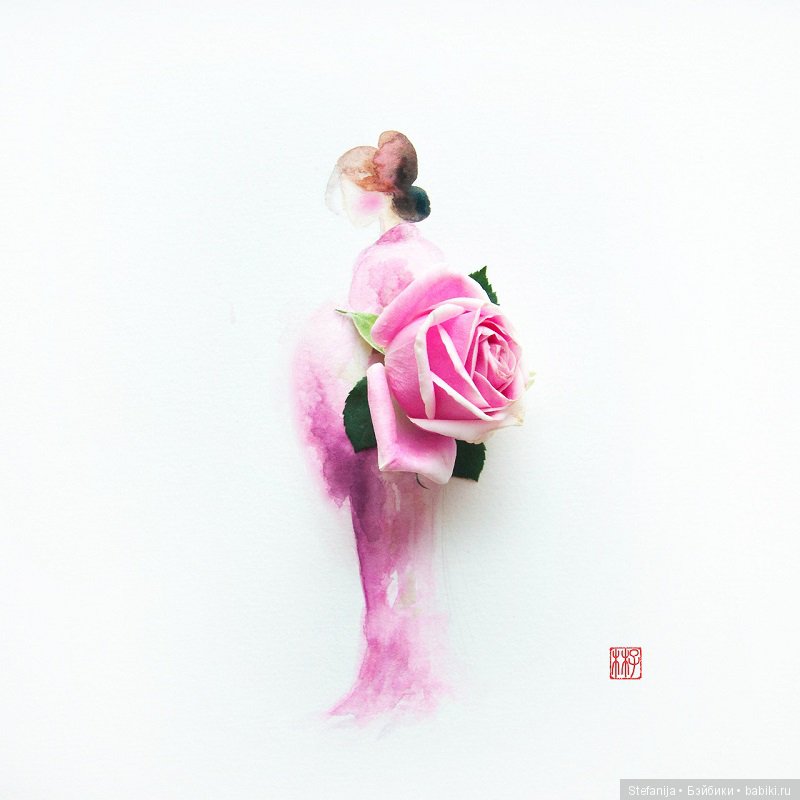 Рисунки из цветов и акварели от Лимзи