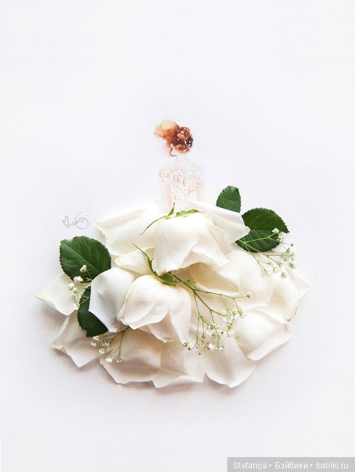 Рисунки из цветов и акварели от Лимзи