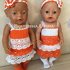 Оранжевое настроение или одежда для кукол для Baby Born часть 3