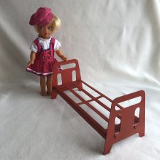 Старинная Железная Кроватка для кукол до 26 см