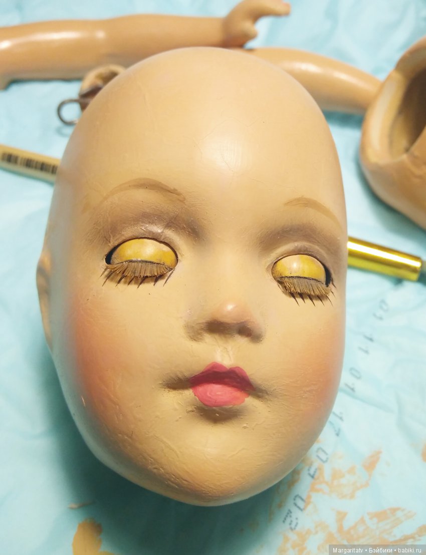 Лечение американочки — Реставрация антикварных кукол: ремонт фарфора