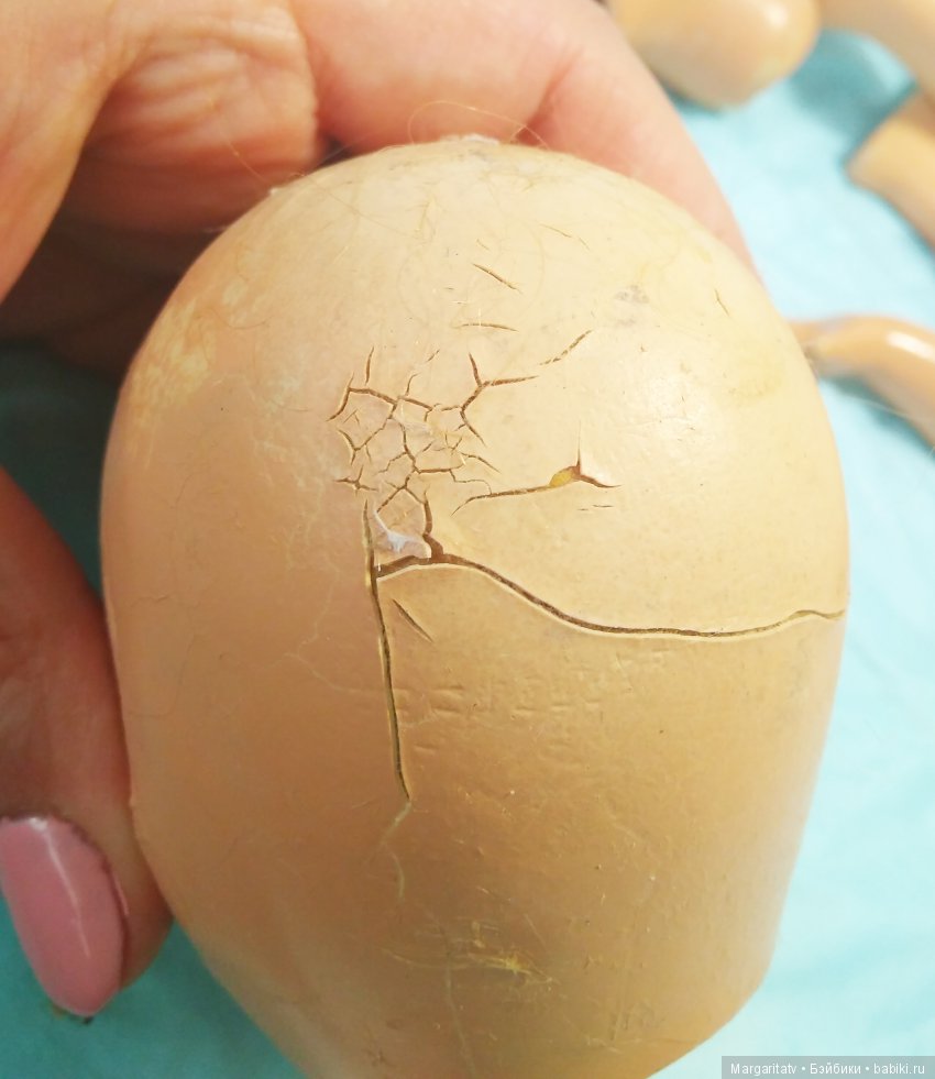 Лечение американочки — Реставрация антикварных кукол: ремонт фарфора (фото 7)