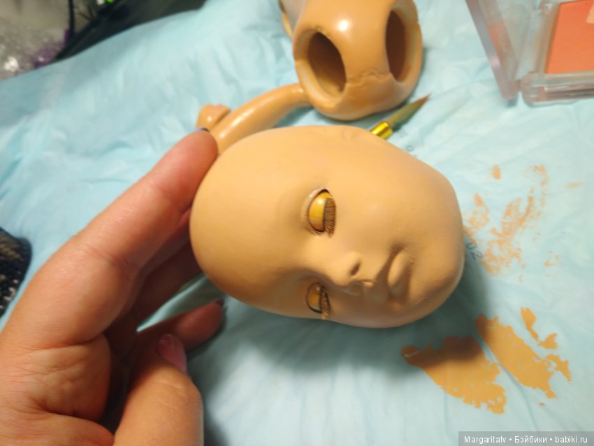 Лечение американочки — Реставрация антикварных кукол: ремонт фарфора
