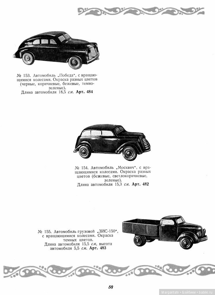 Каталог "Игрушки из пластических масс" 1954