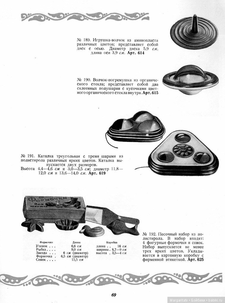 Каталог "Игрушки из пластических масс" 1954