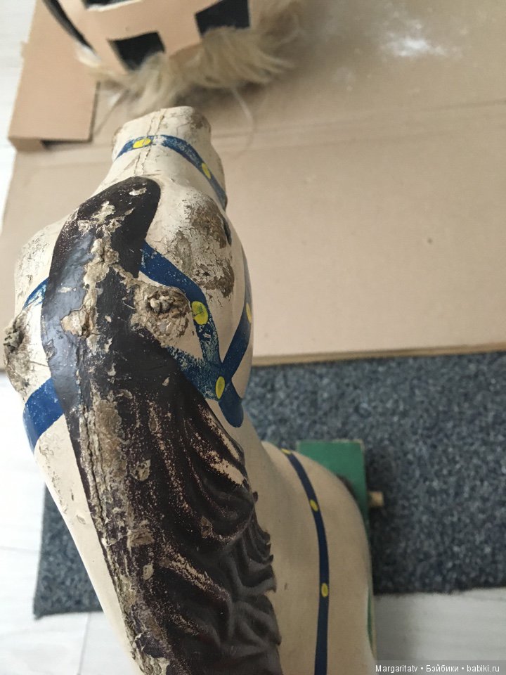 Реставрация лошадки — Ремонт кукол СССР и ГДР (немок): чернота (фото 2)