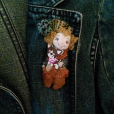 Куклы-брошки. Для любитилей оригинальных украшений. Автор - Людмила Лебедюк