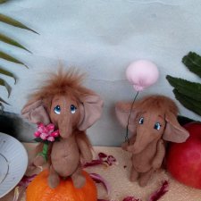 Мамонтёнок. Текстильные игрушки - автор Людмила Лебедюк.