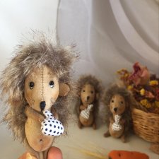 Ёжики-путешественники. Интерьерные текстильные игрушки