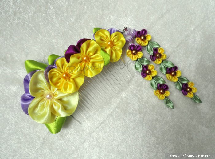 Украшения канзаши — для кукол и не только (фото 4)