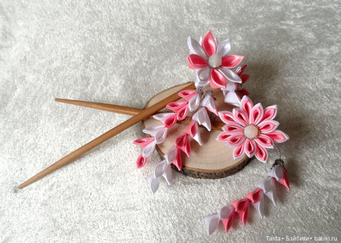 Украшения канзаши — для кукол и не только (фото 5)