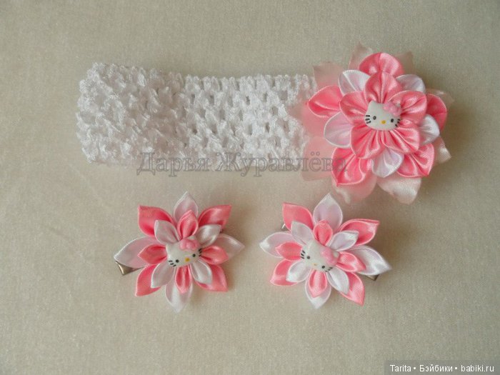 Повязочки канзаши — Канзаши (цветоделие): цветы из лент (фото 7)