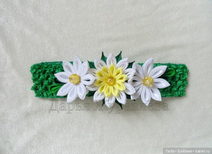 Повязочки канзаши — Канзаши (цветоделие): цветы из лент (фото 4)