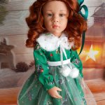 Платье "Ёлочки" для куклы Готц 50 см