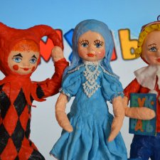 Елочные игрушки из ваты-мультяшки