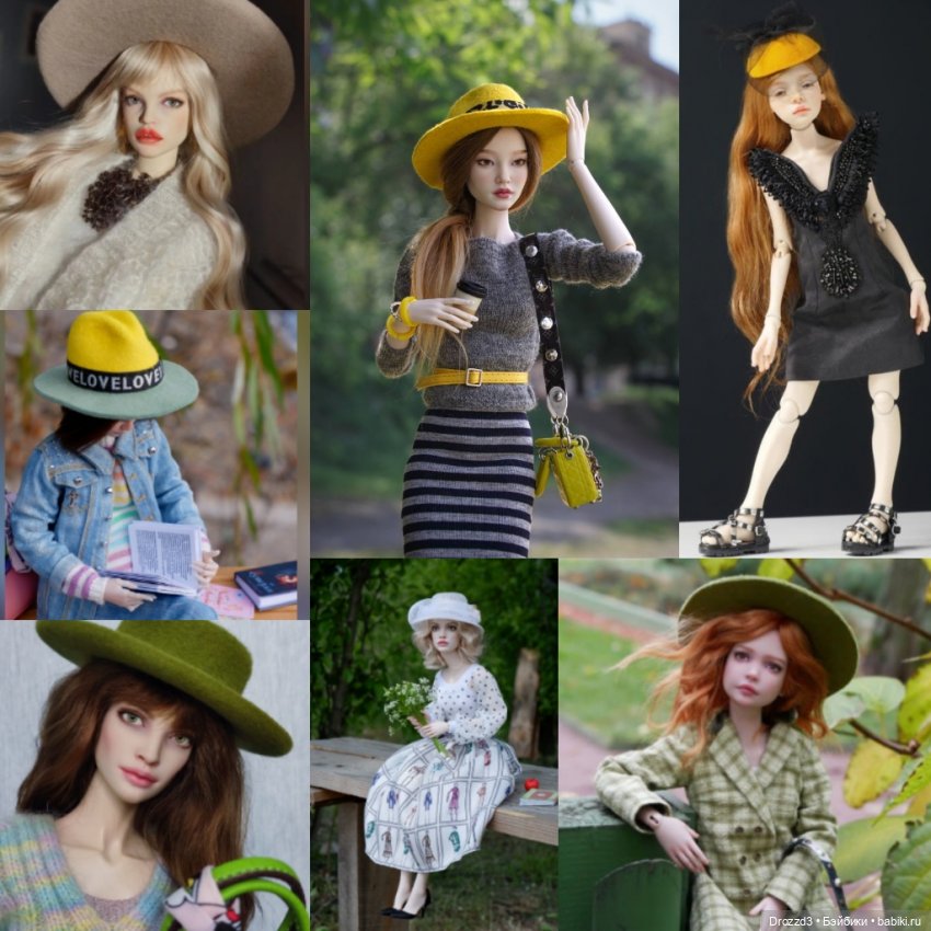 Авторские шляпки и винтажные наряды для кукол - Liya Drozzd