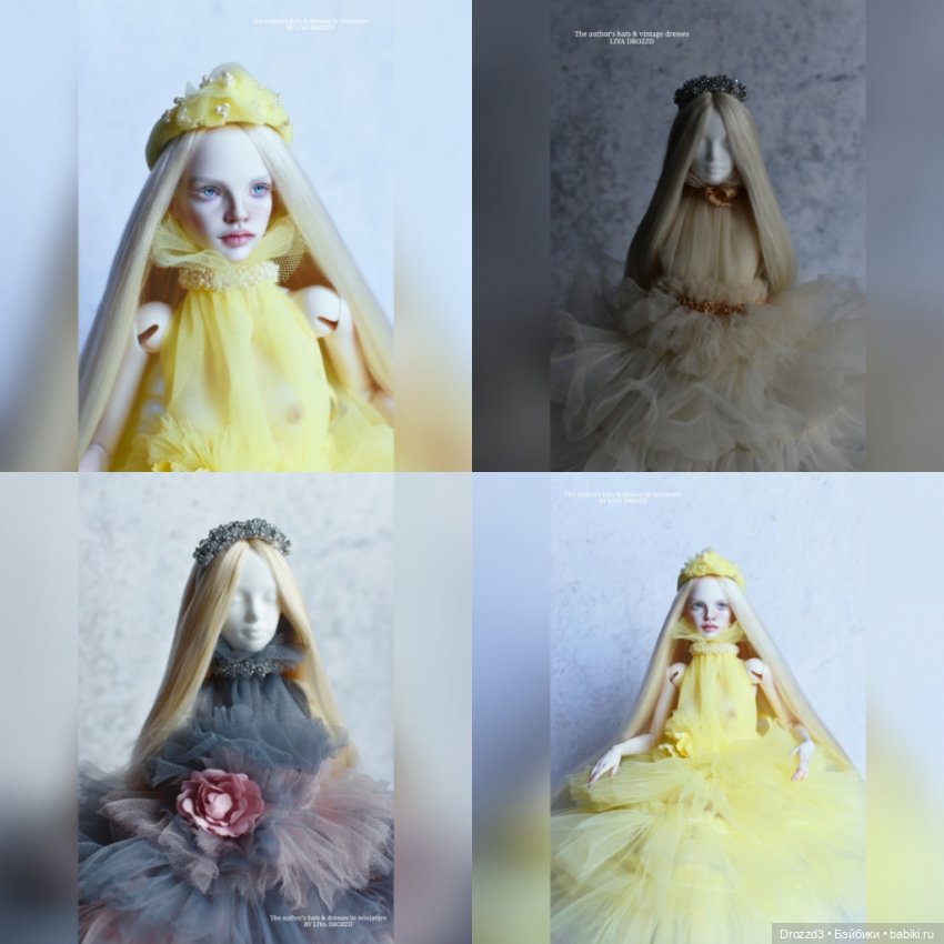 Авторские шляпки и винтажные наряды для кукол - Liya Drozzd