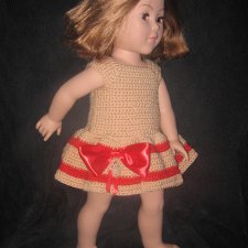 Вязанные платья для крупной куколки