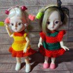 10 платьев для кукол 16 см - дешево, аккуратно, красиво.