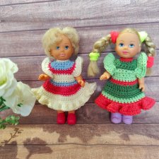 20 платьев для малявок 11-12 см (Эви, Ob11, мини-баболи и др)