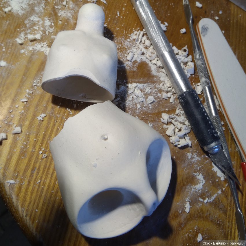 Из рабочих моментов — Авторские шарнирные куклы своими руками: лепка (фото 3)