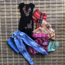Лот одежды на Барби с разными типами тел, доставка в цене
