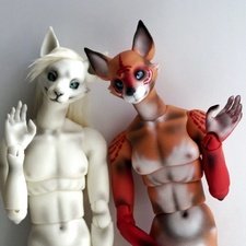 Белый волк и красный лис Esteradolls