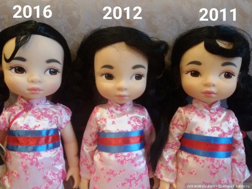 Сравнение кукол Дисней Аниматор разных годов производства
