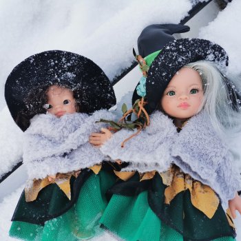 Паолочки + иней + зимний парк