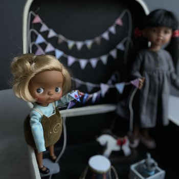 Бумажные кукольные будни - флажки для румбокса