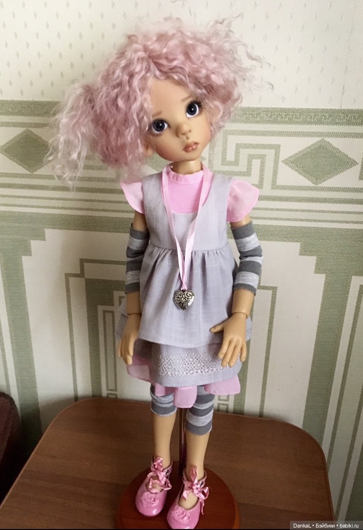 Обычное серое платье — Куклы Kaye Wiggs (Кайе Виггс): авторские BJD (БЖД) (фото 4)