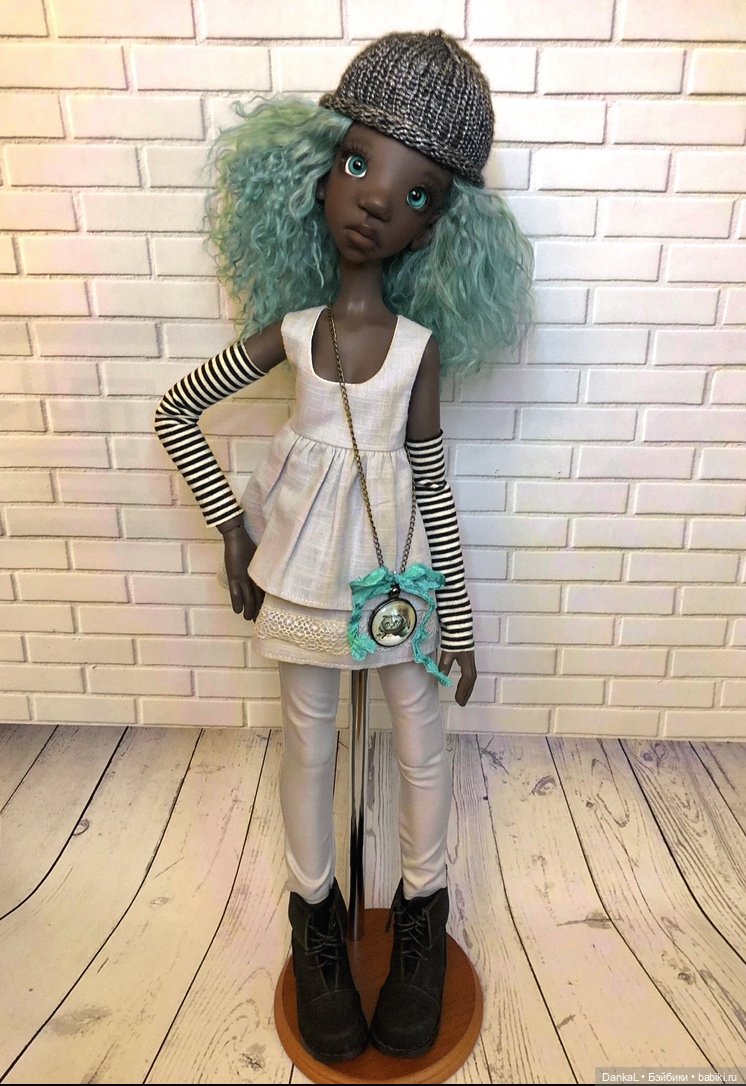 Обычное серое платье — Куклы Kaye Wiggs (Кайе Виггс): авторские BJD (БЖД) (фото 8)