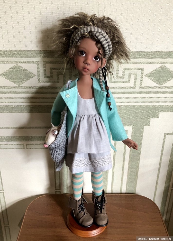 Обычное серое платье — Куклы Kaye Wiggs (Кайе Виггс): авторские BJD (БЖД) (фото 7)