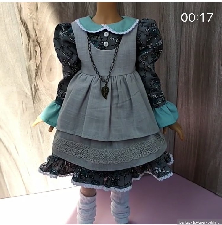 Обычное серое платье — Куклы Kaye Wiggs (Кайе Виггс): авторские BJD (БЖД) (фото 2)