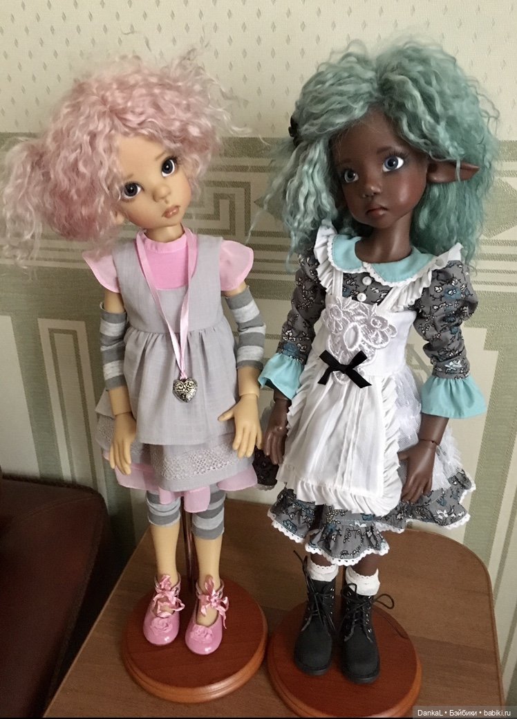 Обычное серое платье — Куклы Kaye Wiggs (Кайе Виггс): авторские BJD (БЖД) (фото 3)