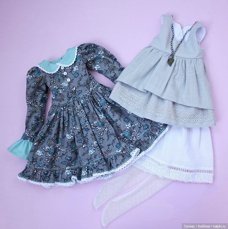 Обычное серое платье — Куклы Kaye Wiggs (Кайе Виггс): авторские BJD (БЖД)