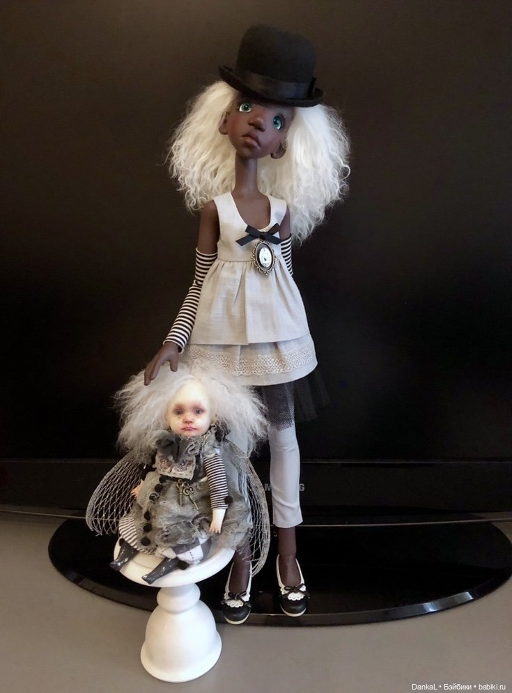 Обычное серое платье — Куклы Kaye Wiggs (Кайе Виггс): авторские BJD (БЖД) (фото 9)