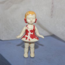 Игрушка СССР. Куколка колкий пластик.