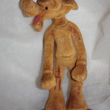 Игрушка СССР* Волк * Ну погоди * Флок на проволочном каркасе